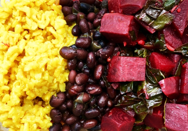 rice beans beets